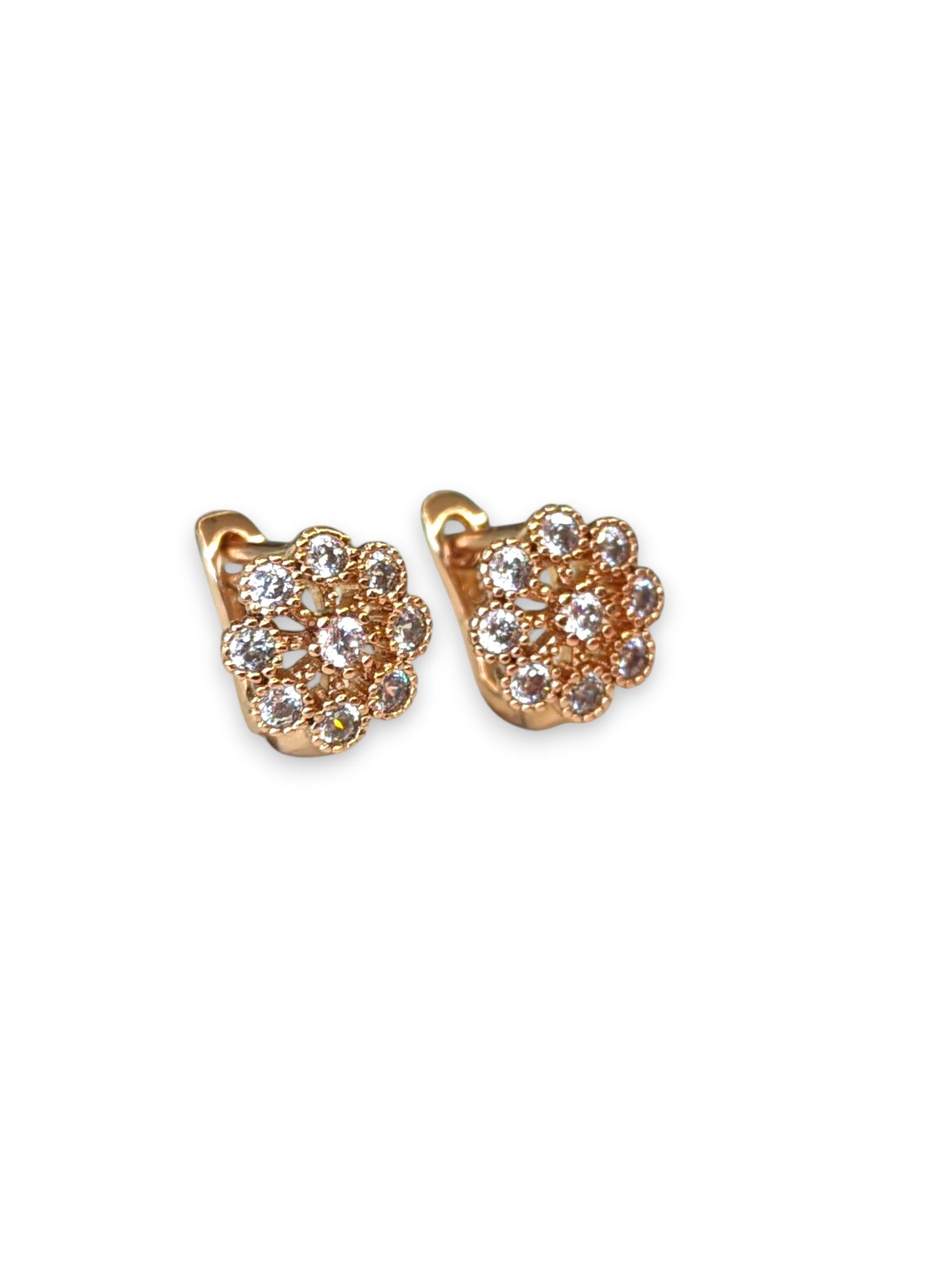 Shimmering CZ HOOP EARRING