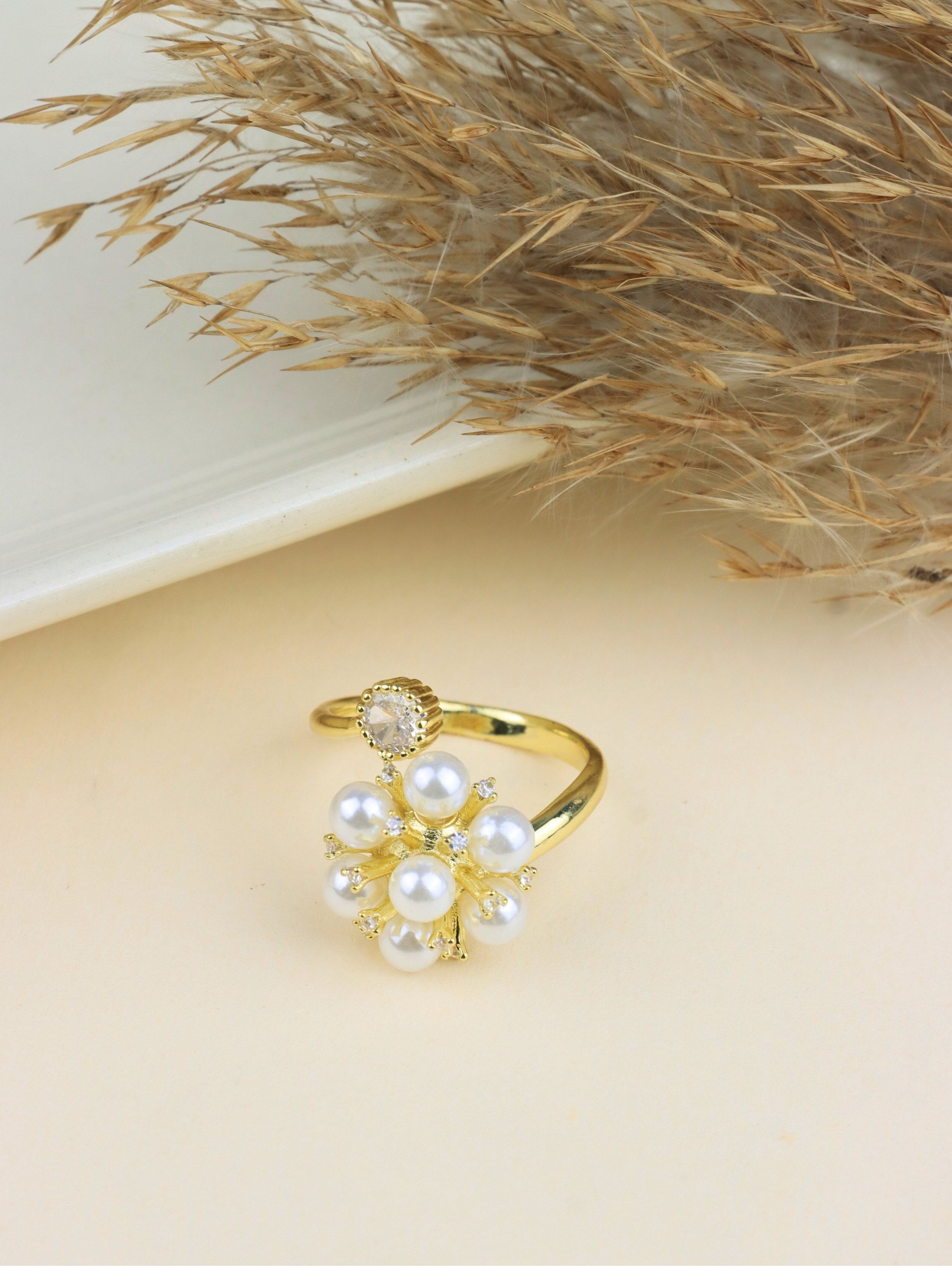 SAAZ CZ MOTI RING ADJUSTABLE