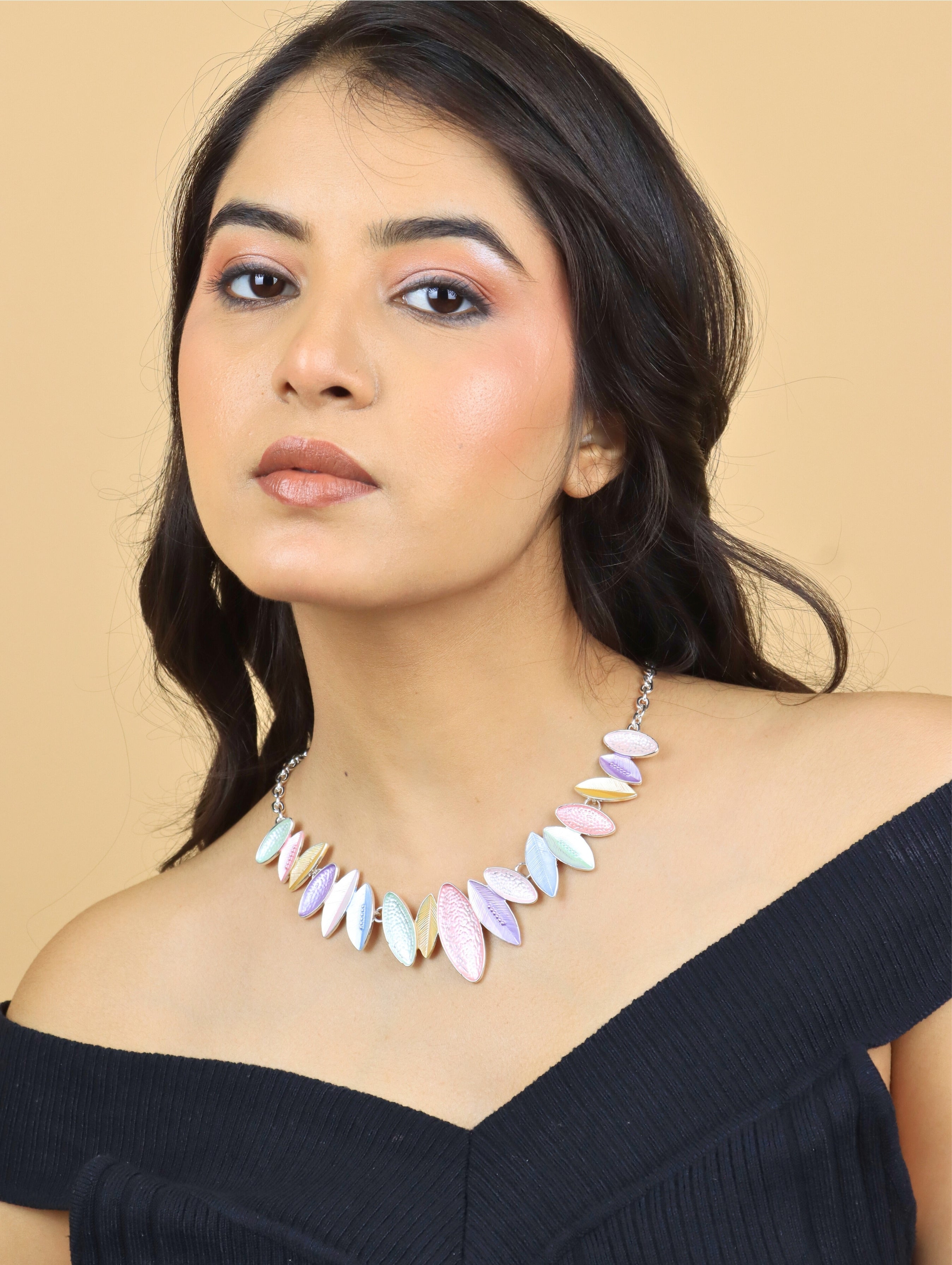 Westlook Pastel Multi Color Flora Necklace