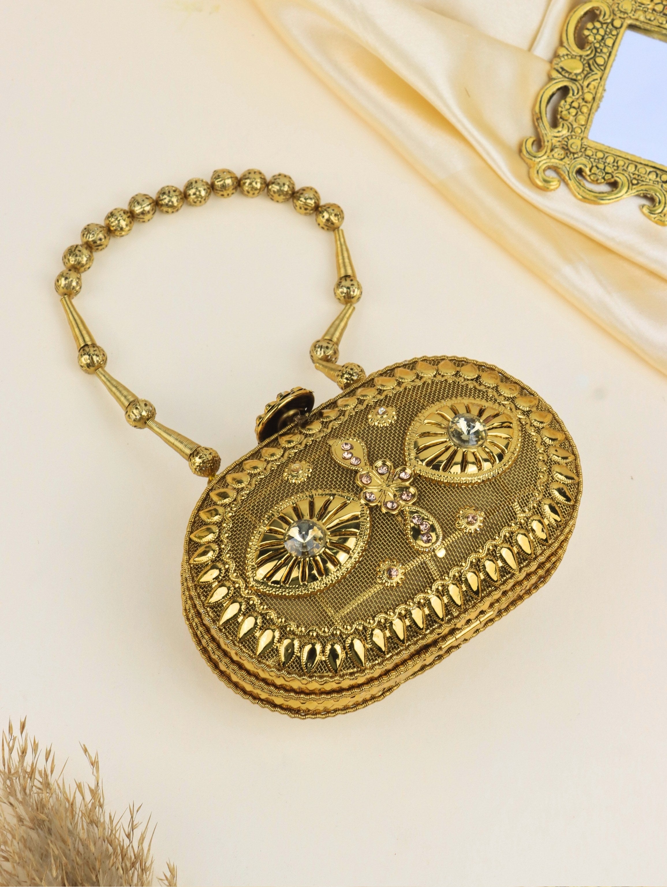 MINI Anitque Golden Metal Handbag