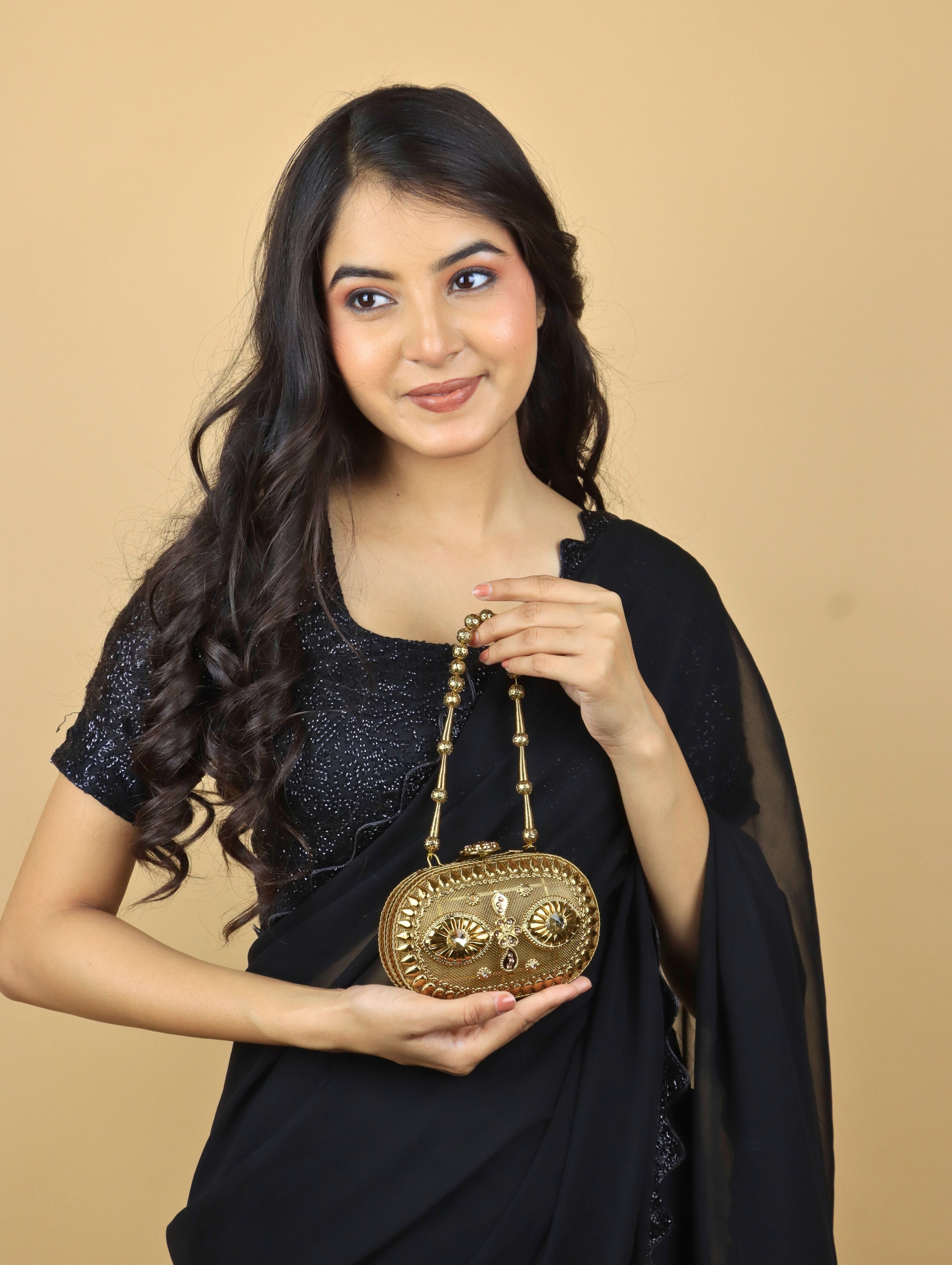 MINI Anitque Golden Metal Handbag
