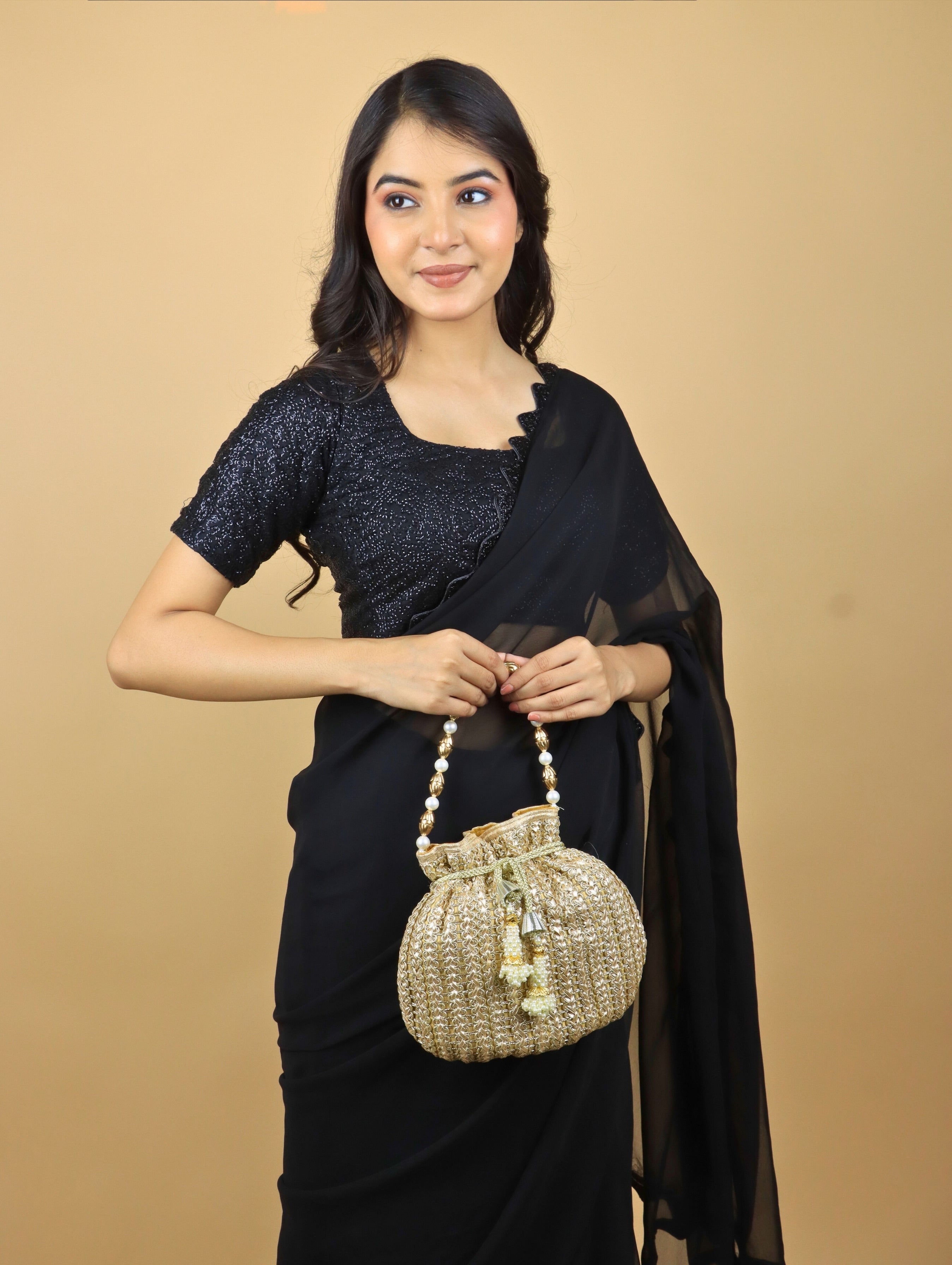 GOLDEN POTIL WITH PEARL HANDLE