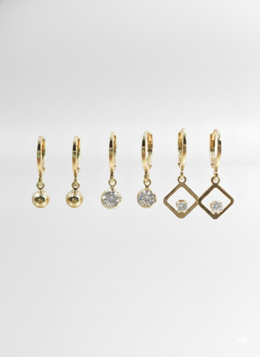 smart small hoop earring set