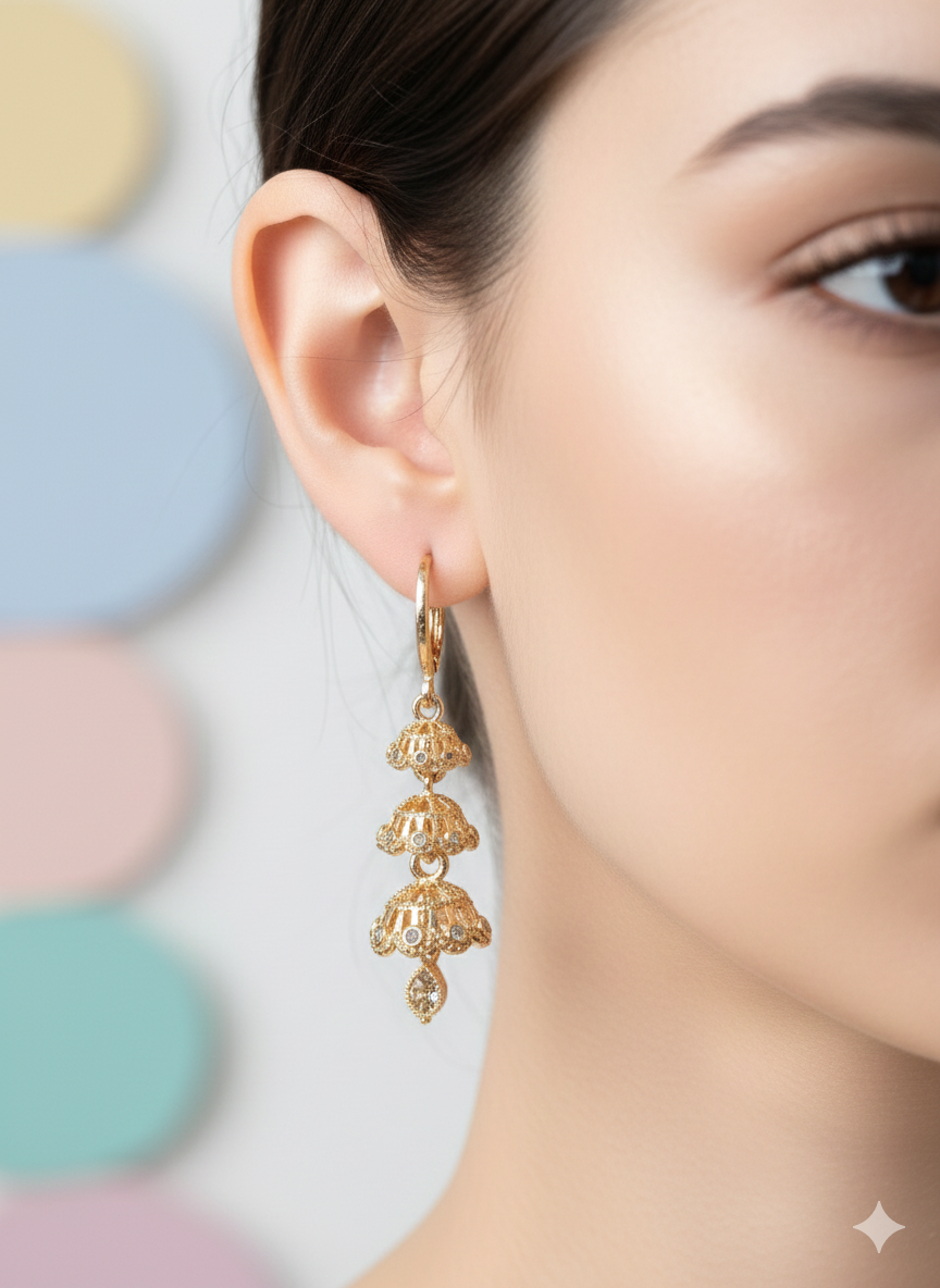 Elegant Diamond Chandelier Earrings