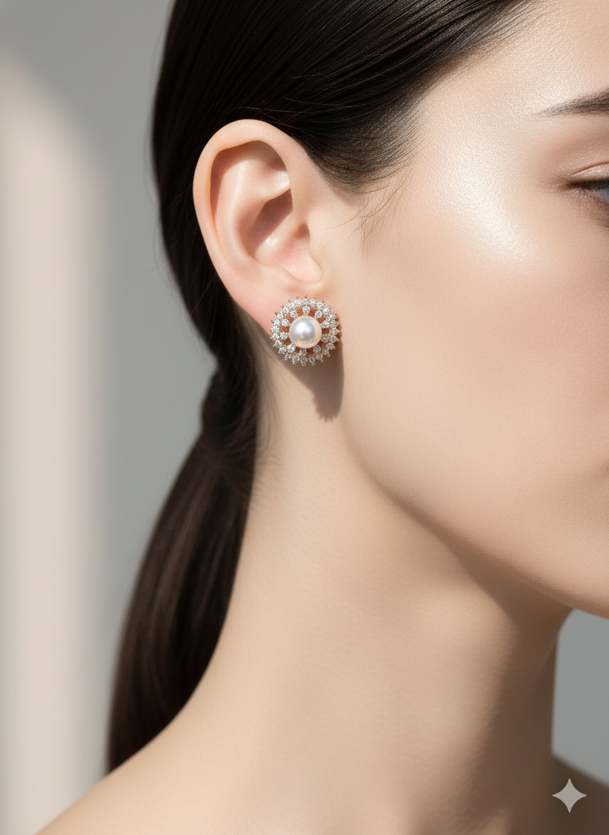 classy diamond stud earrings