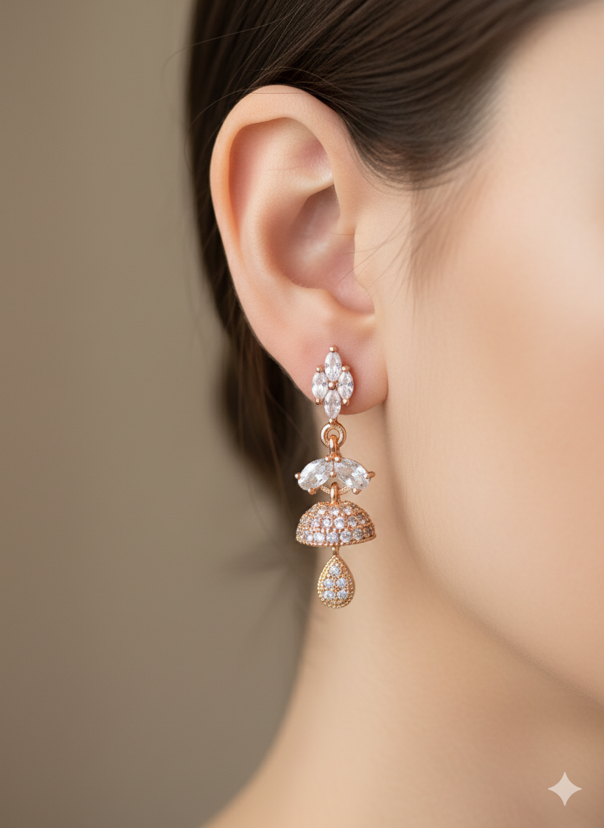 smart daimond dangling earrings