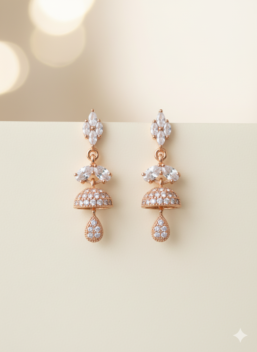 smart daimond dangling earrings