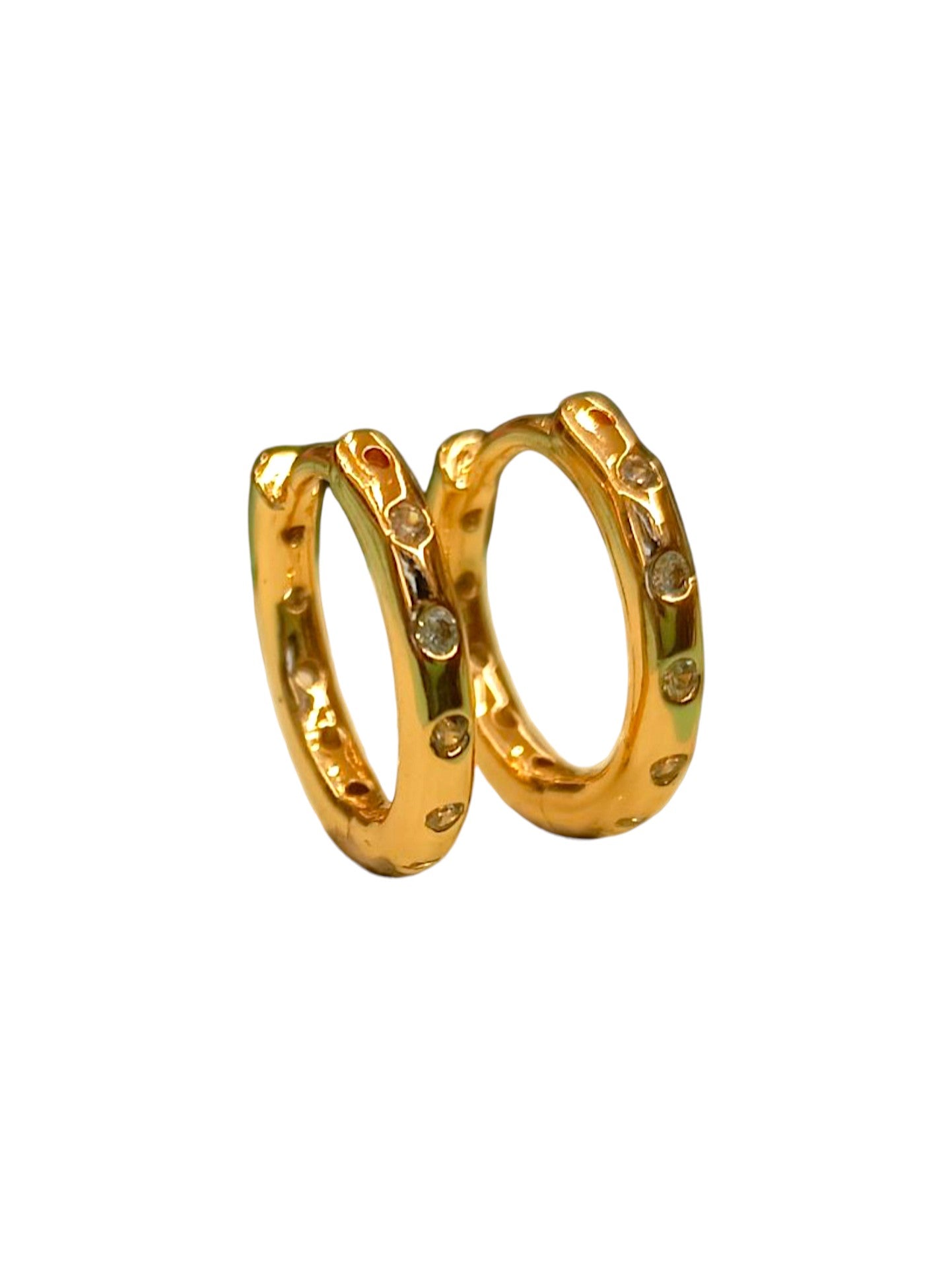 SAAZ Blush Bloom Diamond Hoop Earrings