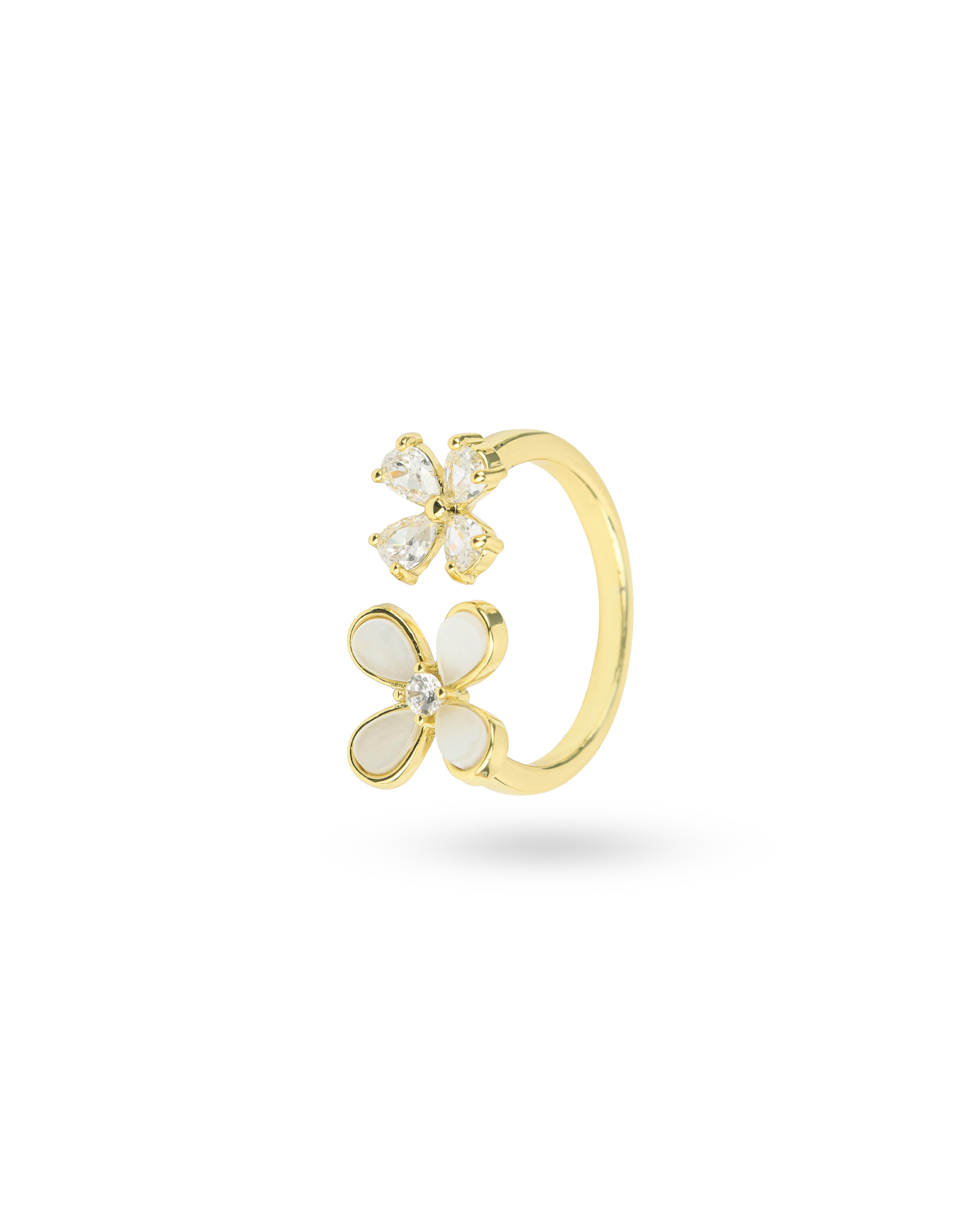 SAAZ MOTER PEARL STATEMENT ADJUSTABLE RING