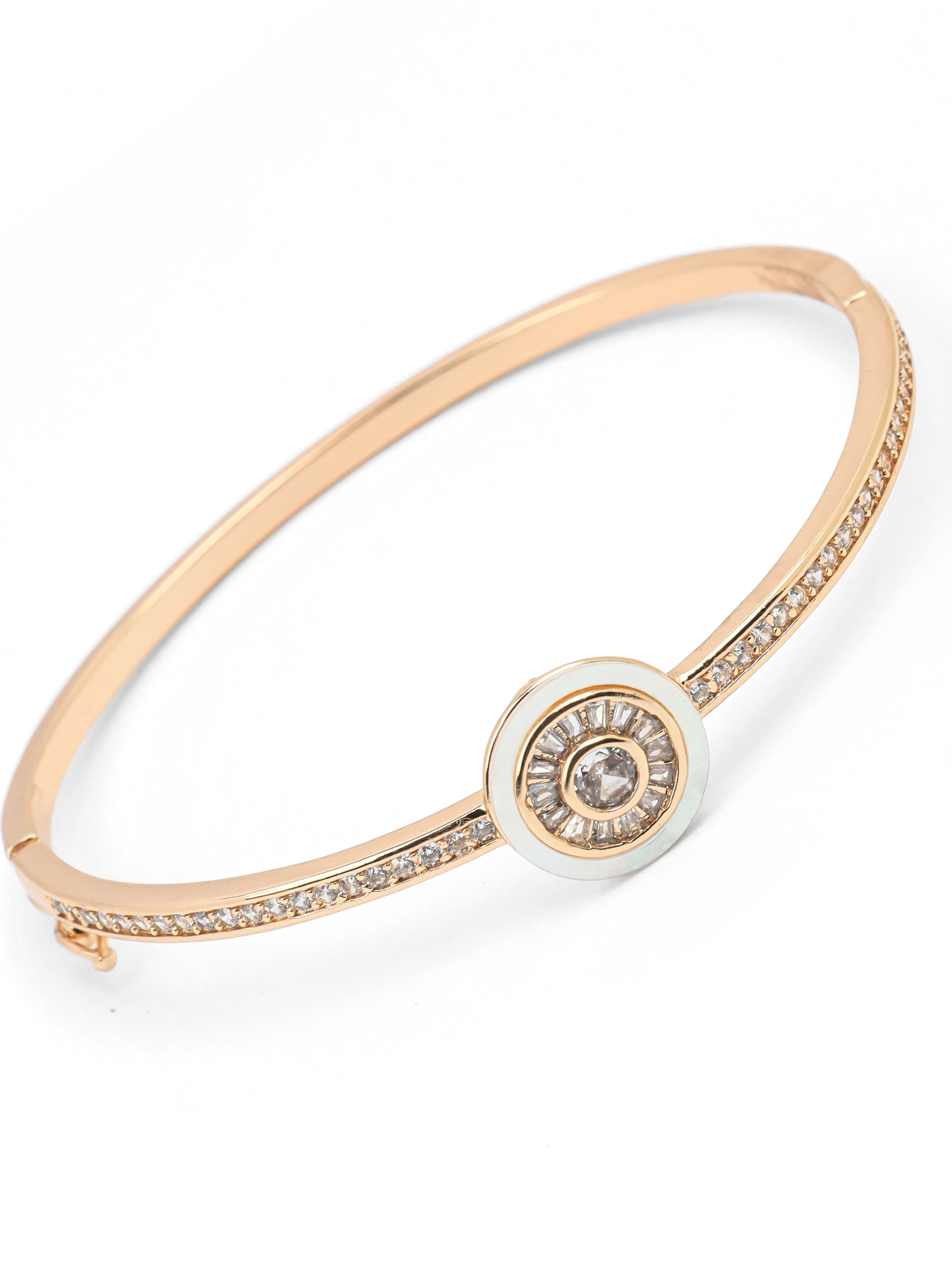 Mother Pearl Bracelet AD Stone