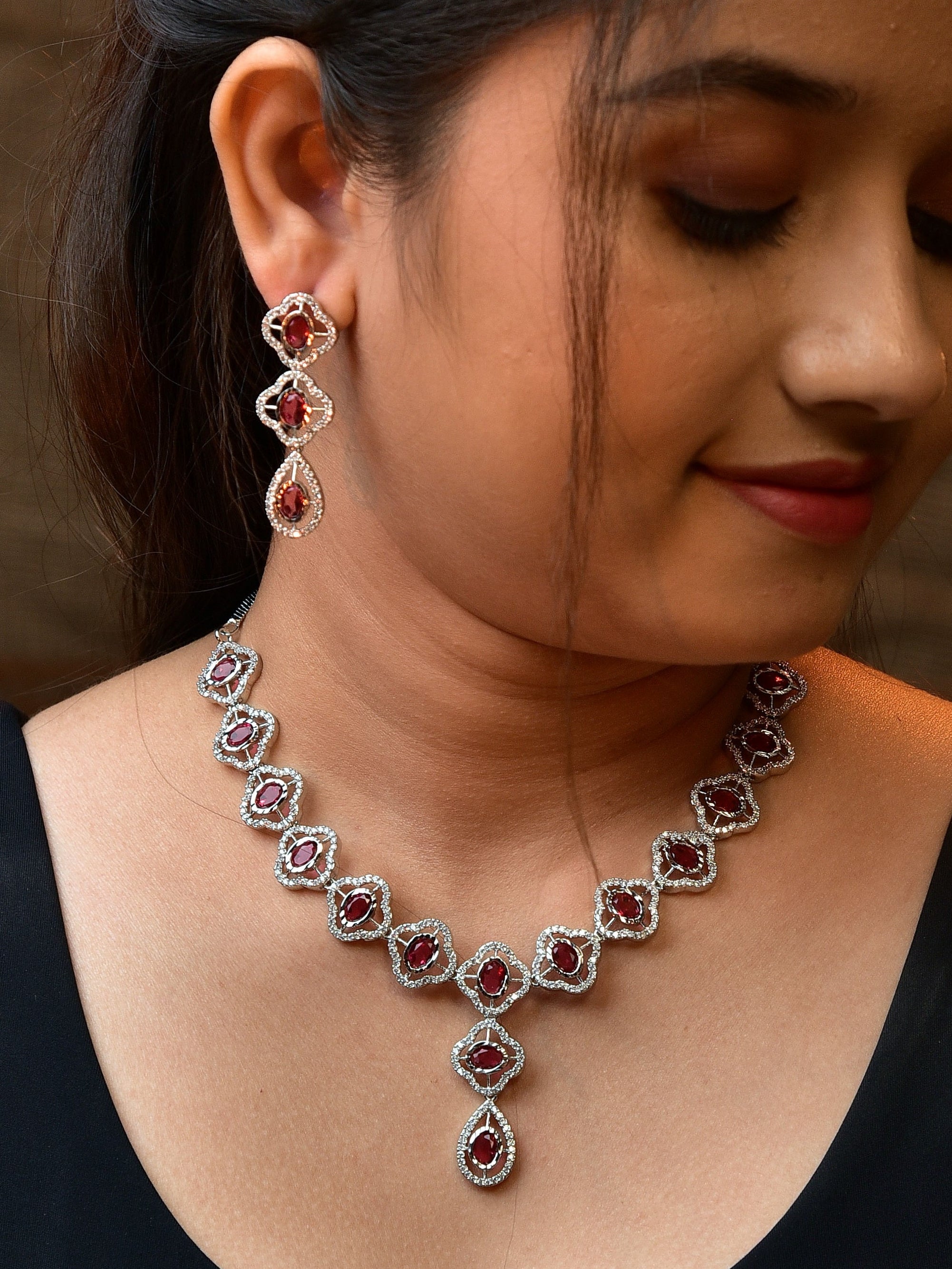 Zircon Necklace 1006