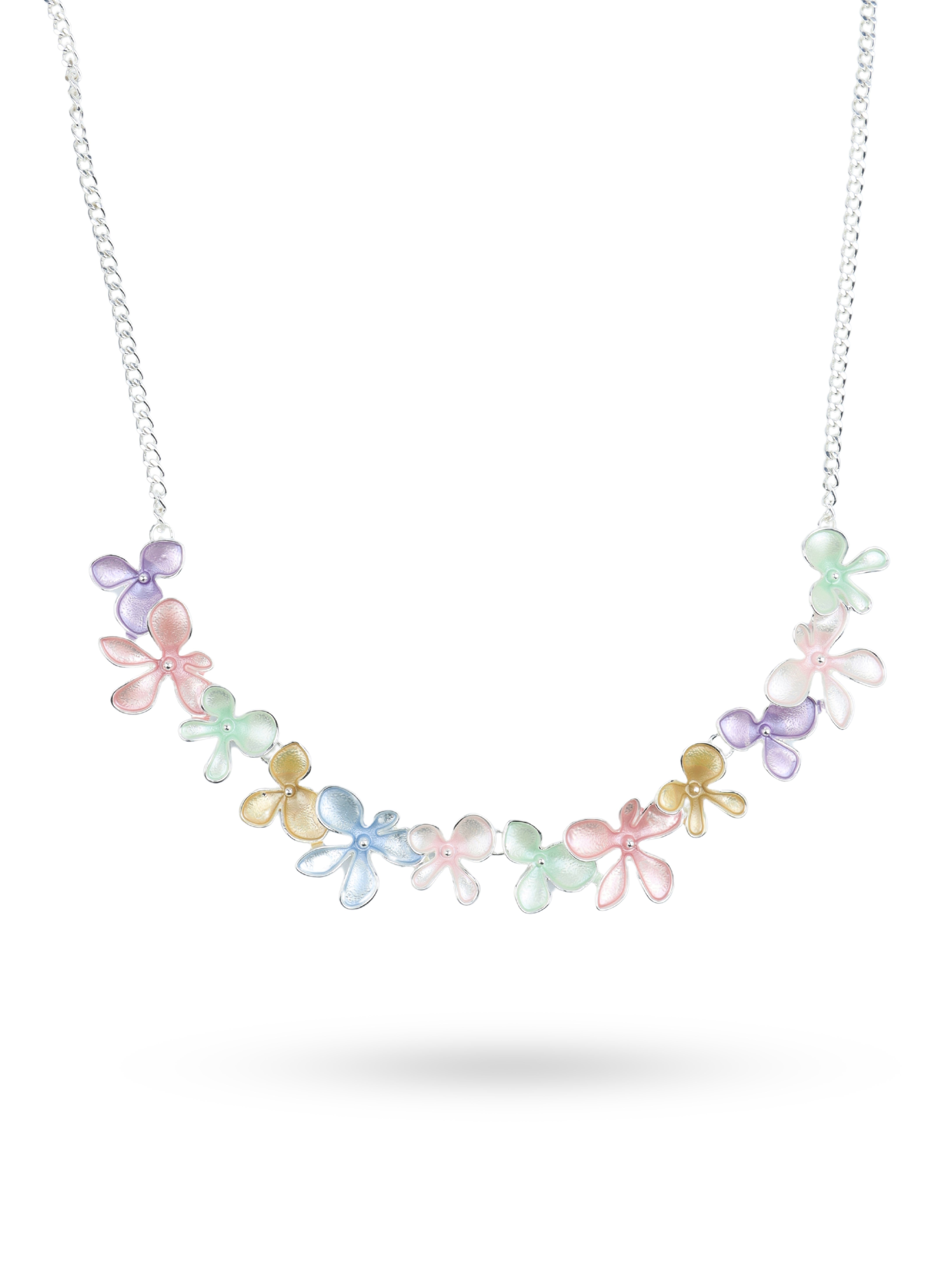 Saaz Westlook Pastel Multi Color Flora Necklace