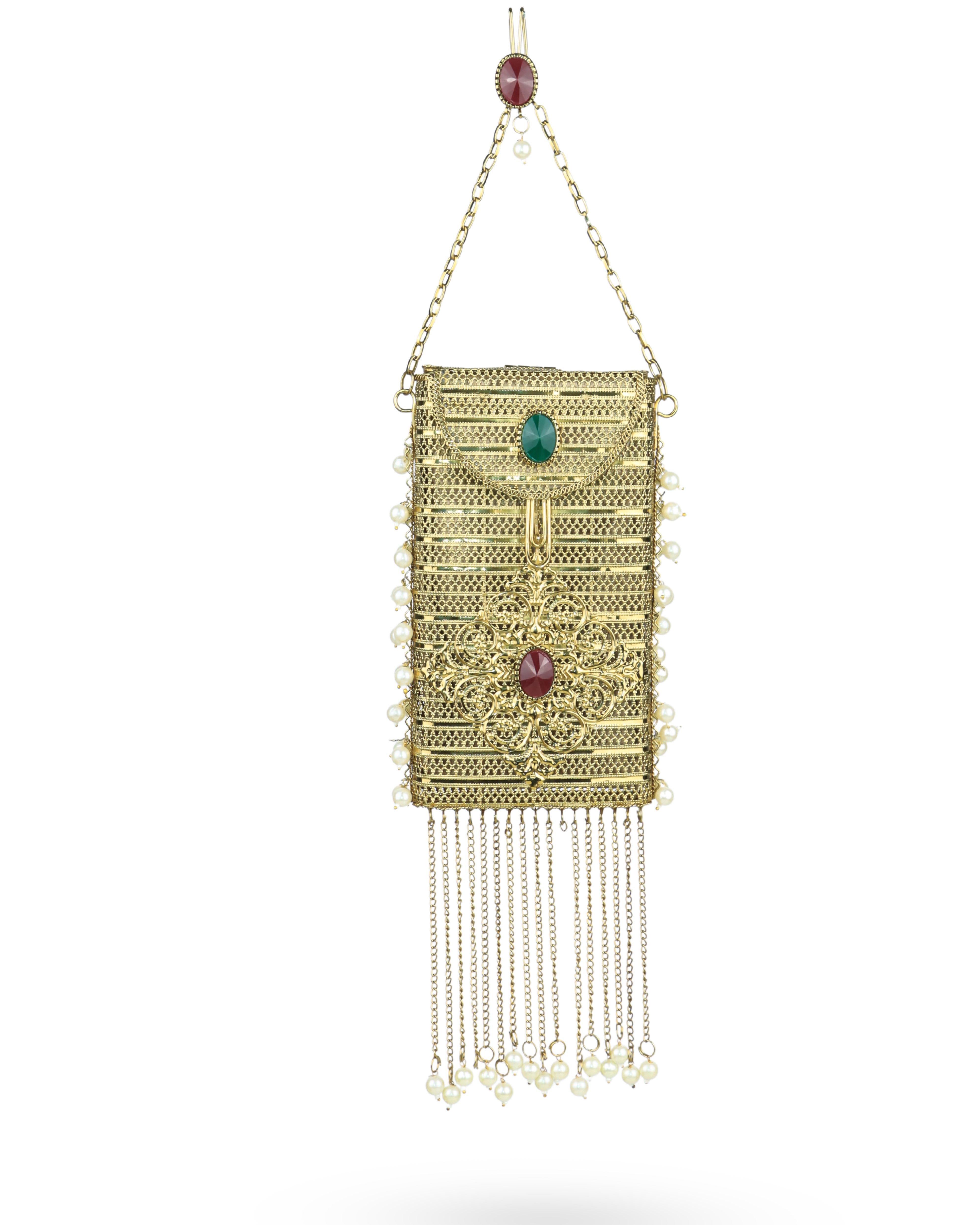 Handmade Designer Mobile Purse shoulder strap and handle for Wedding Ethnic wear Evening Party and Prom