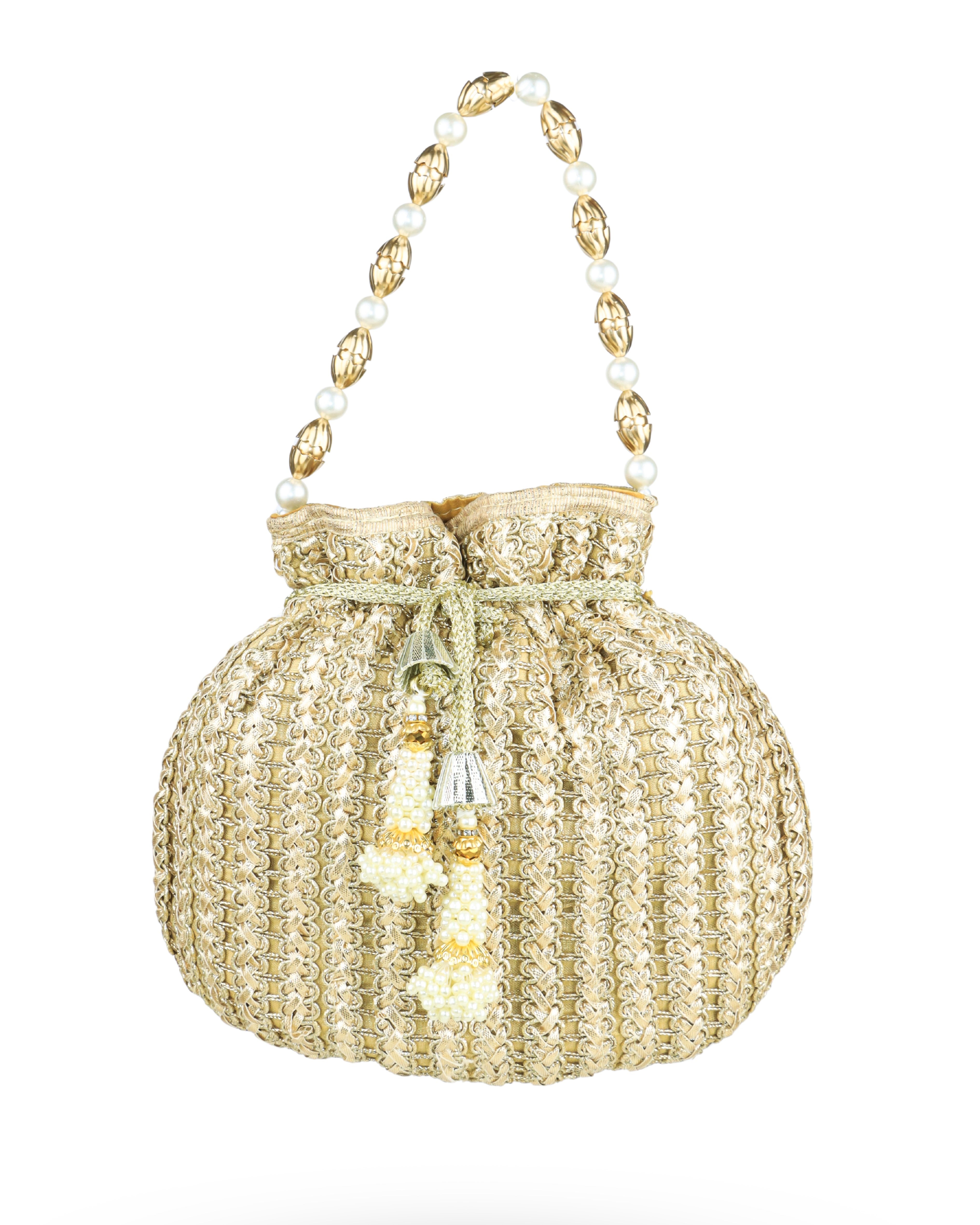 GOLDEN POTIL WITH PEARL HANDLE