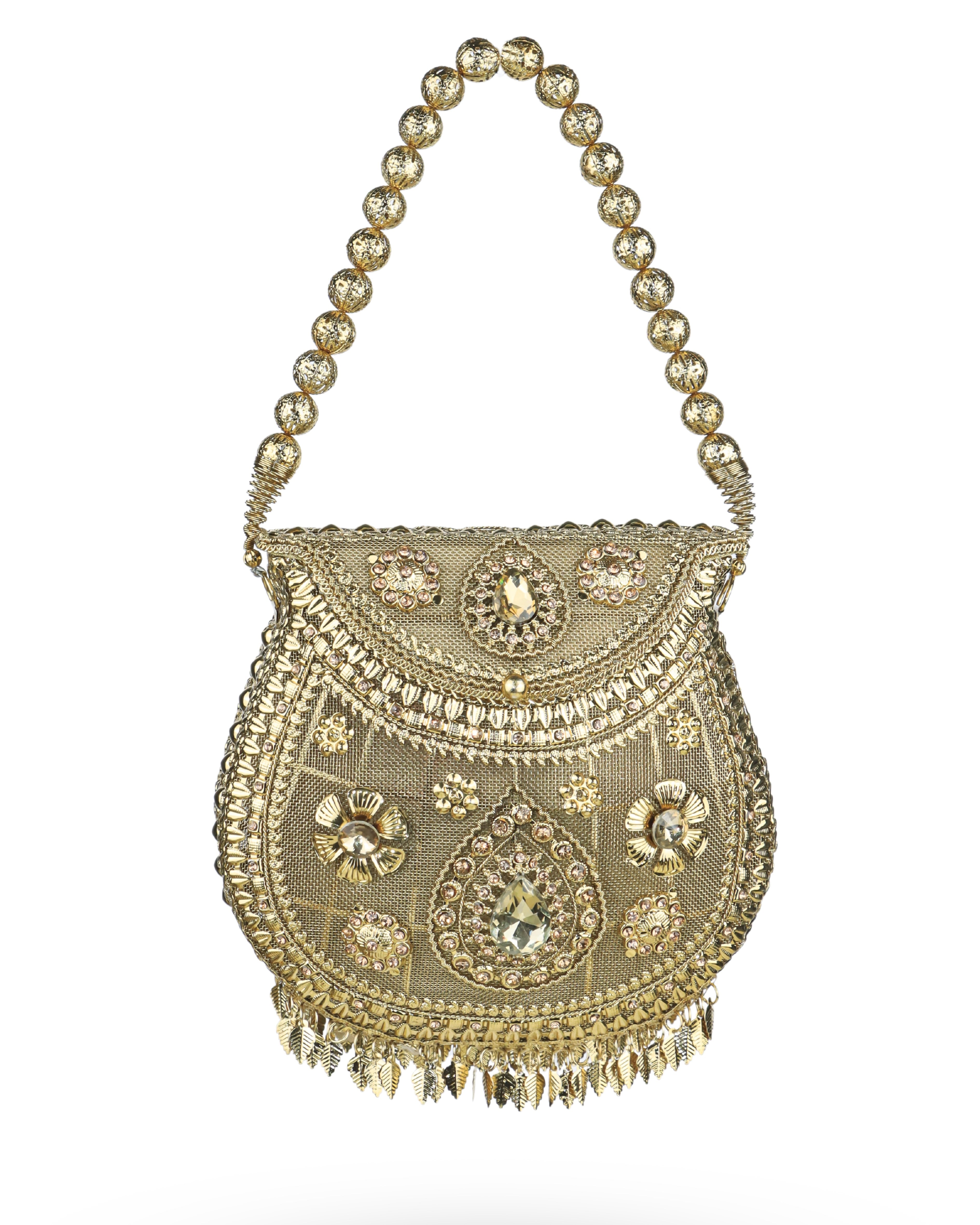 Anitque Golden Metal beautifully Handbag