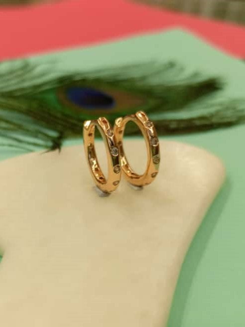 SAAZ Blush Bloom Diamond Hoop Earrings