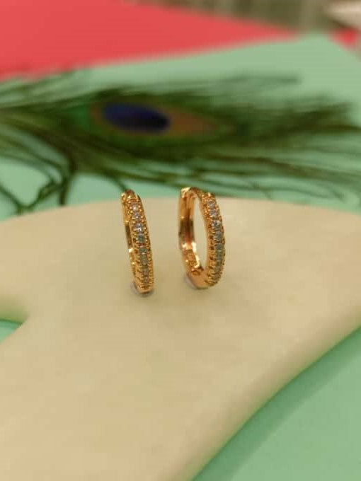Gleaming Diamond Hoop Earrings