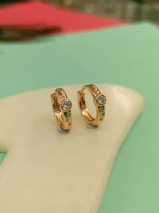 SAAZ Sparkling Grace Diamond Hoop Earrings