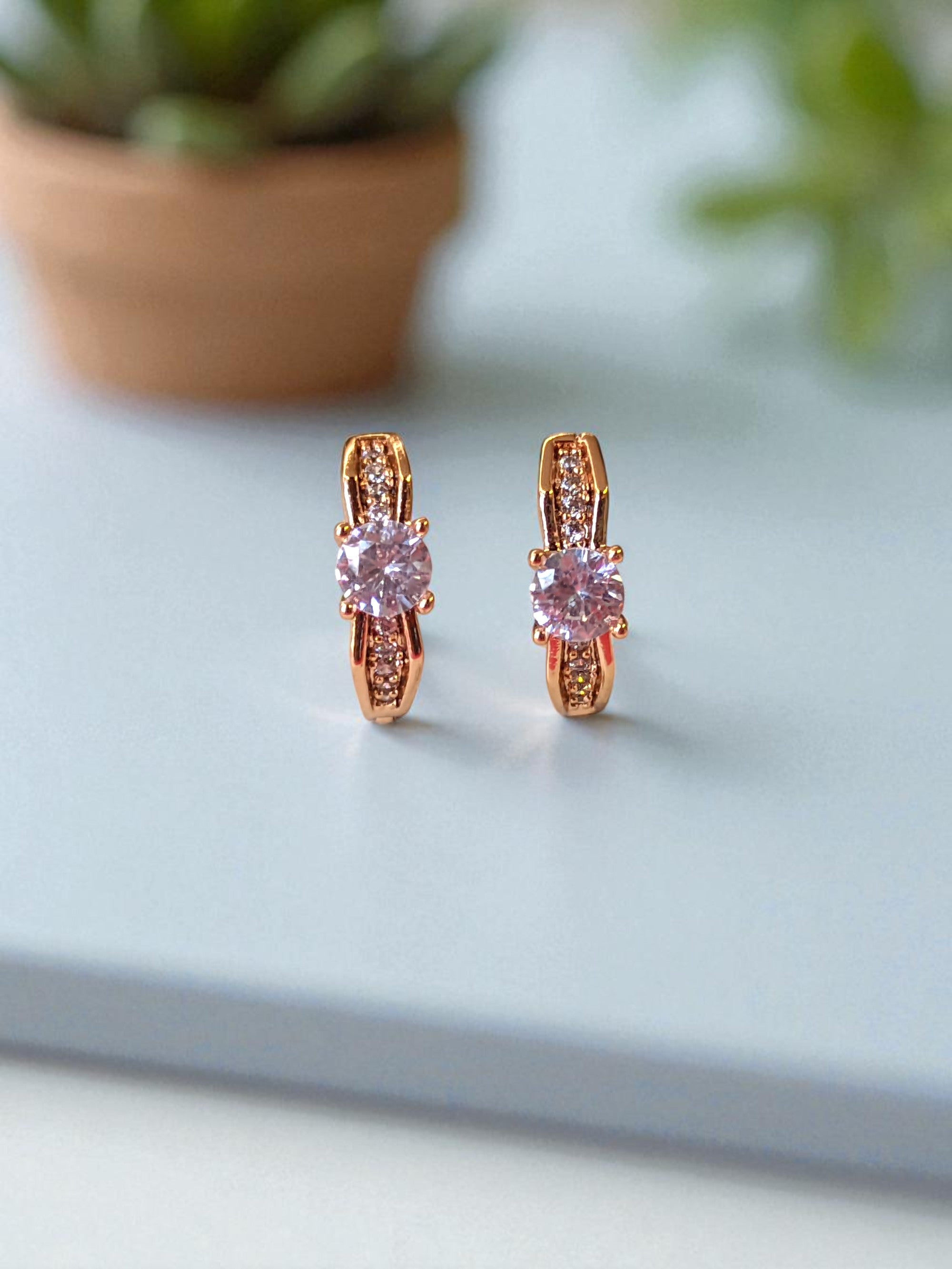 Sparkle & Shine CZ HOOP EARRING
