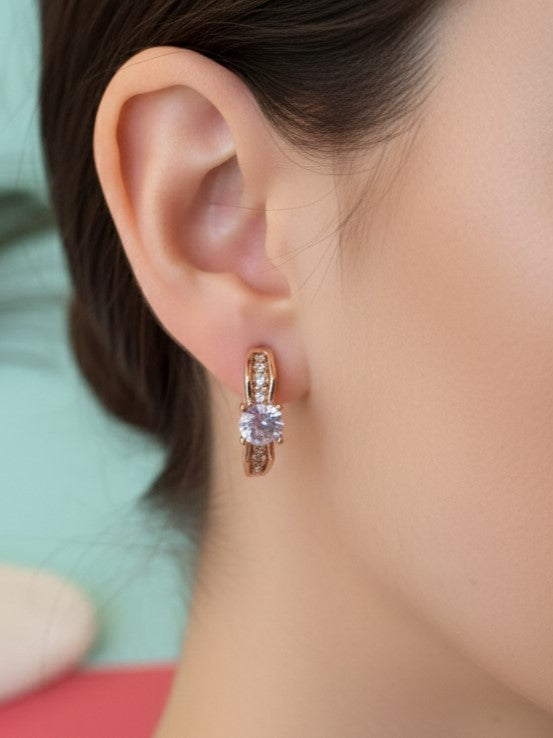 Sparkle & Shine CZ HOOP EARRING