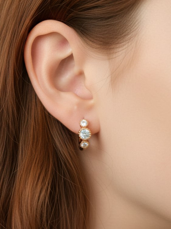 Elite Statement Diamond Hoop Earrings