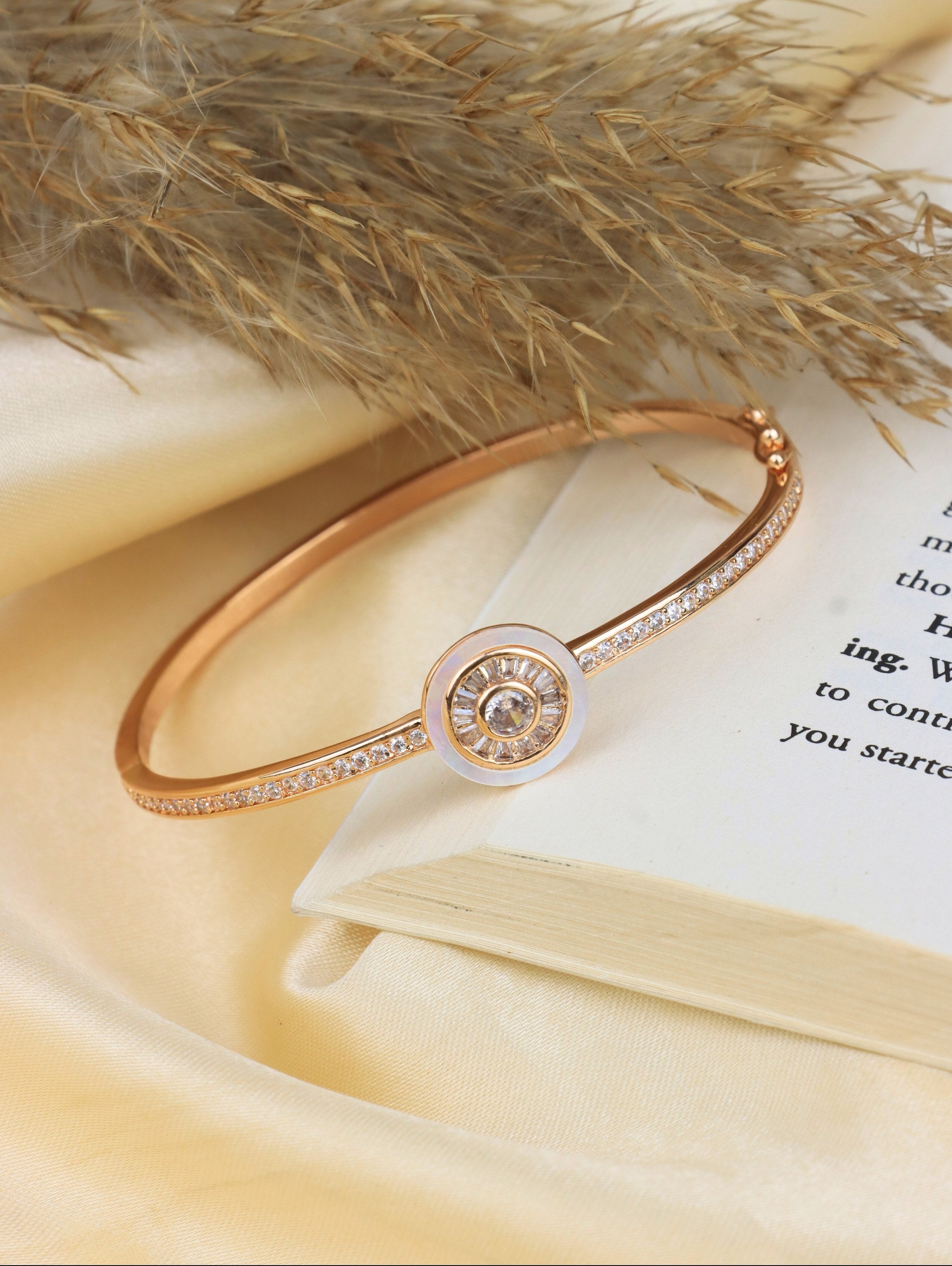 Mother Pearl Bracelet AD Stone