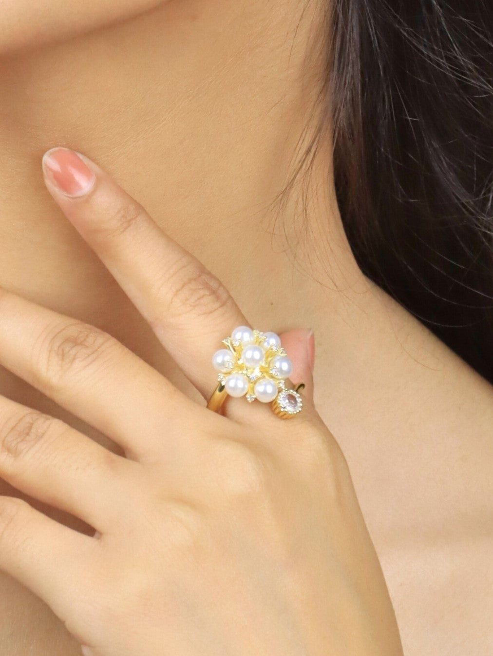 SAAZ CZ MOTI RING ADJUSTABLE
