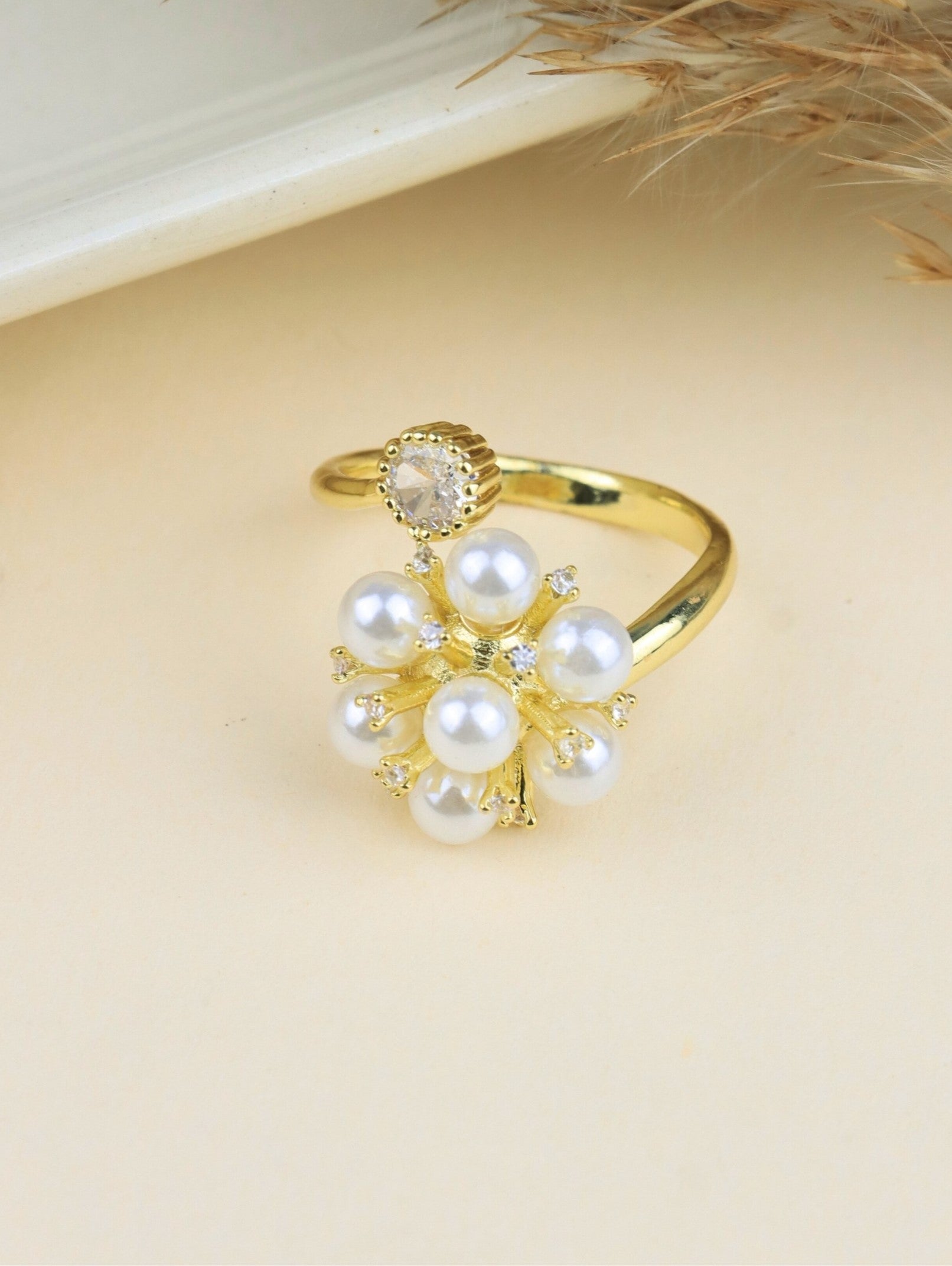 SAAZ CZ MOTI RING ADJUSTABLE