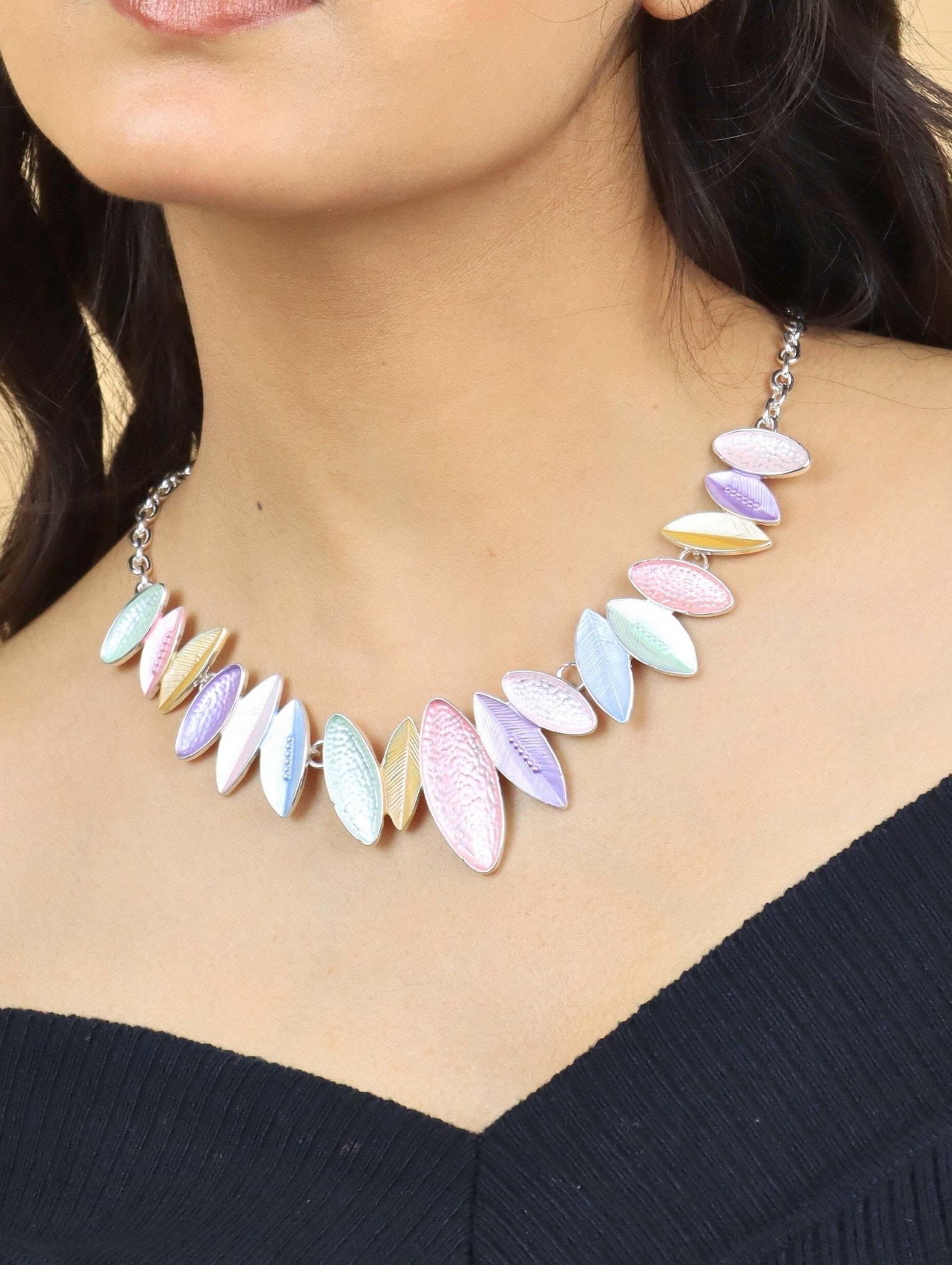Westlook Pastel Multi Color Flora  Necklace