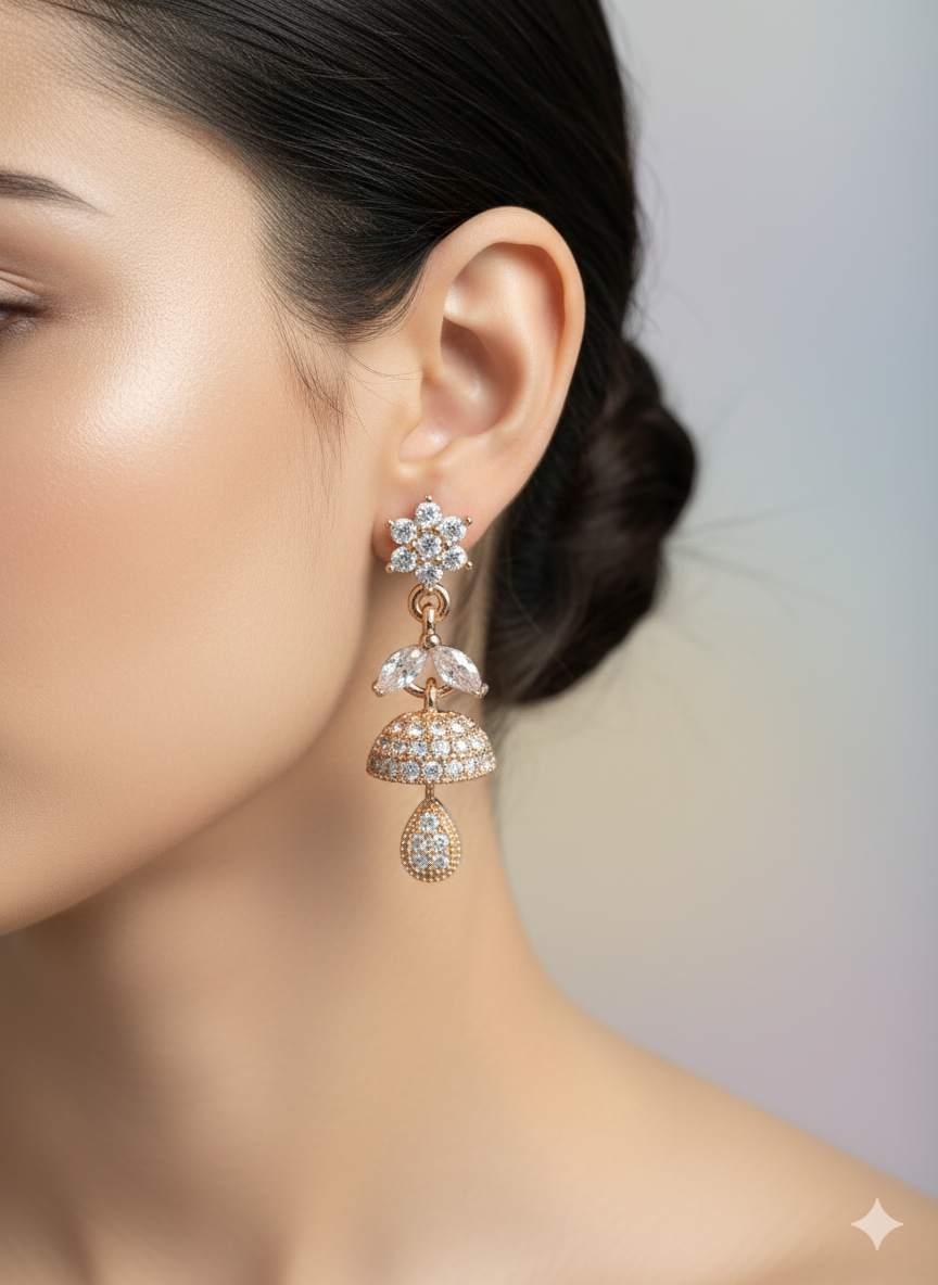 classy diamond chandelier earrings