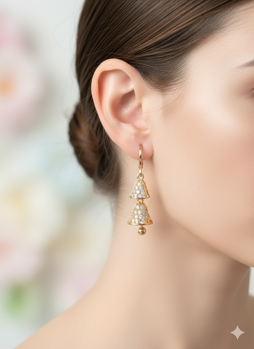 shimmery daimond zircon earring