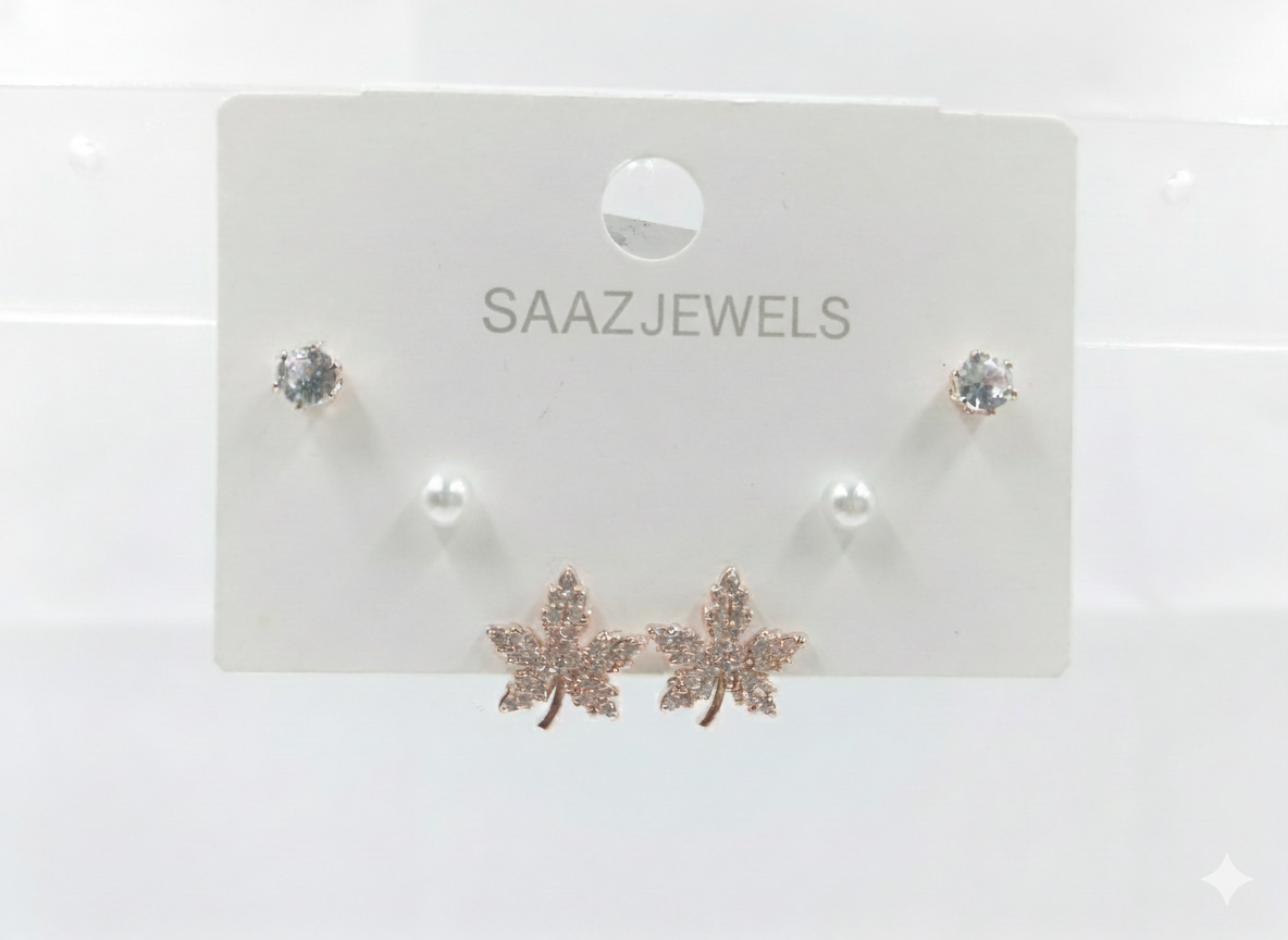 classy small stud 3pcs set