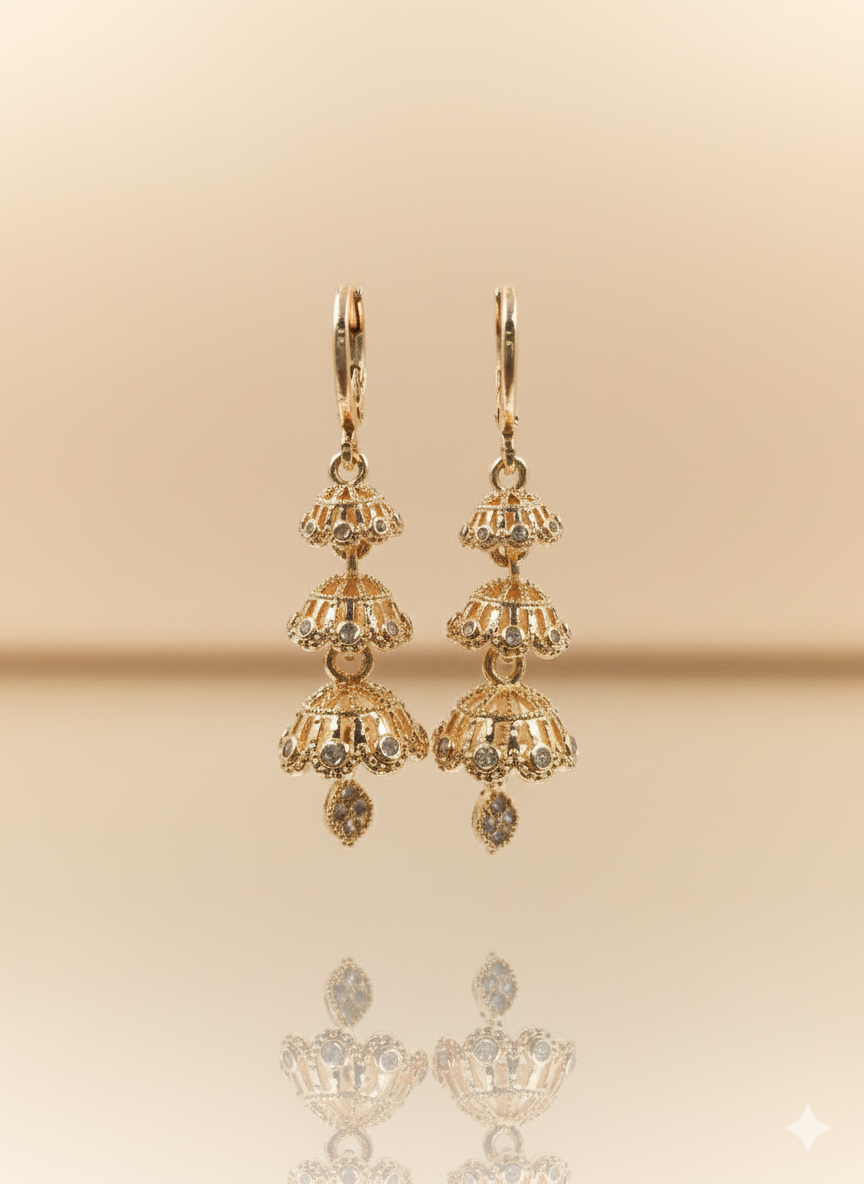 Elegant Diamond Chandelier  Earrings