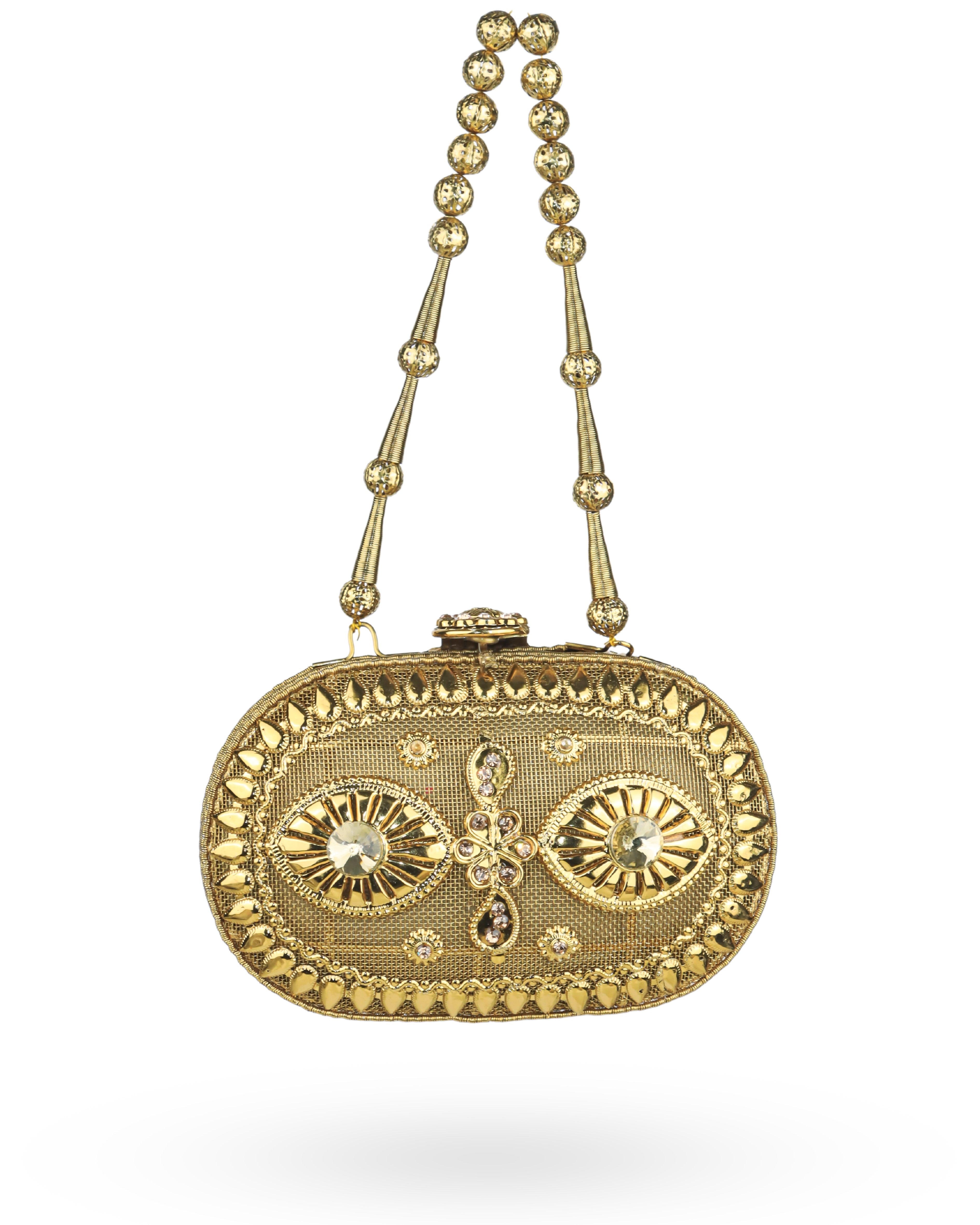 MINI Anitque Golden Metal  Handbag
